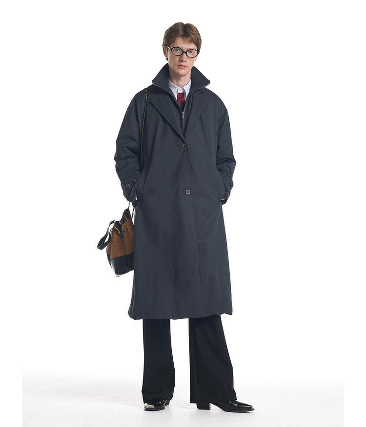 Faux Two-Piece Windproof Coat