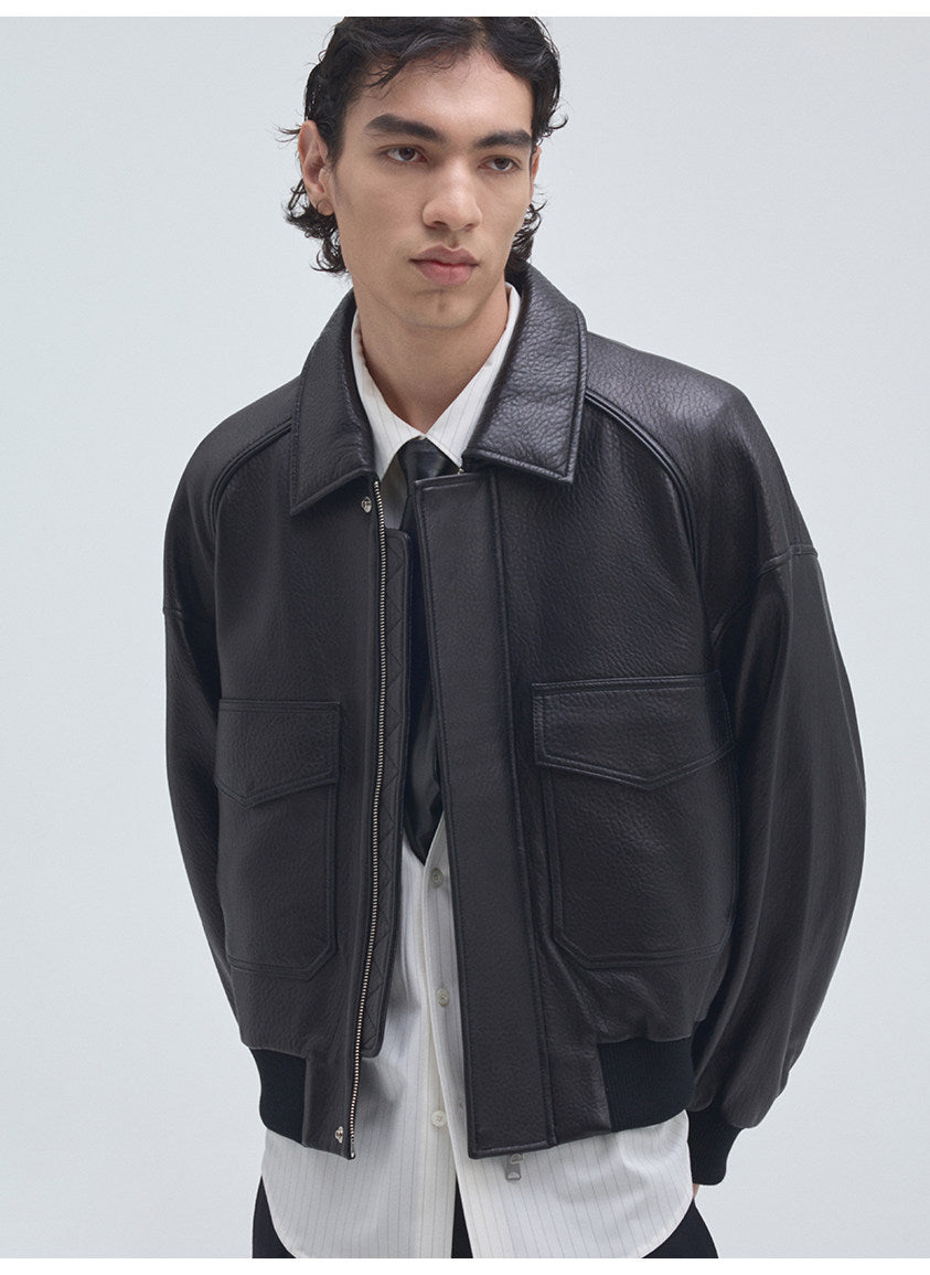 Form-Grain Sheepskin Pocket Jacket