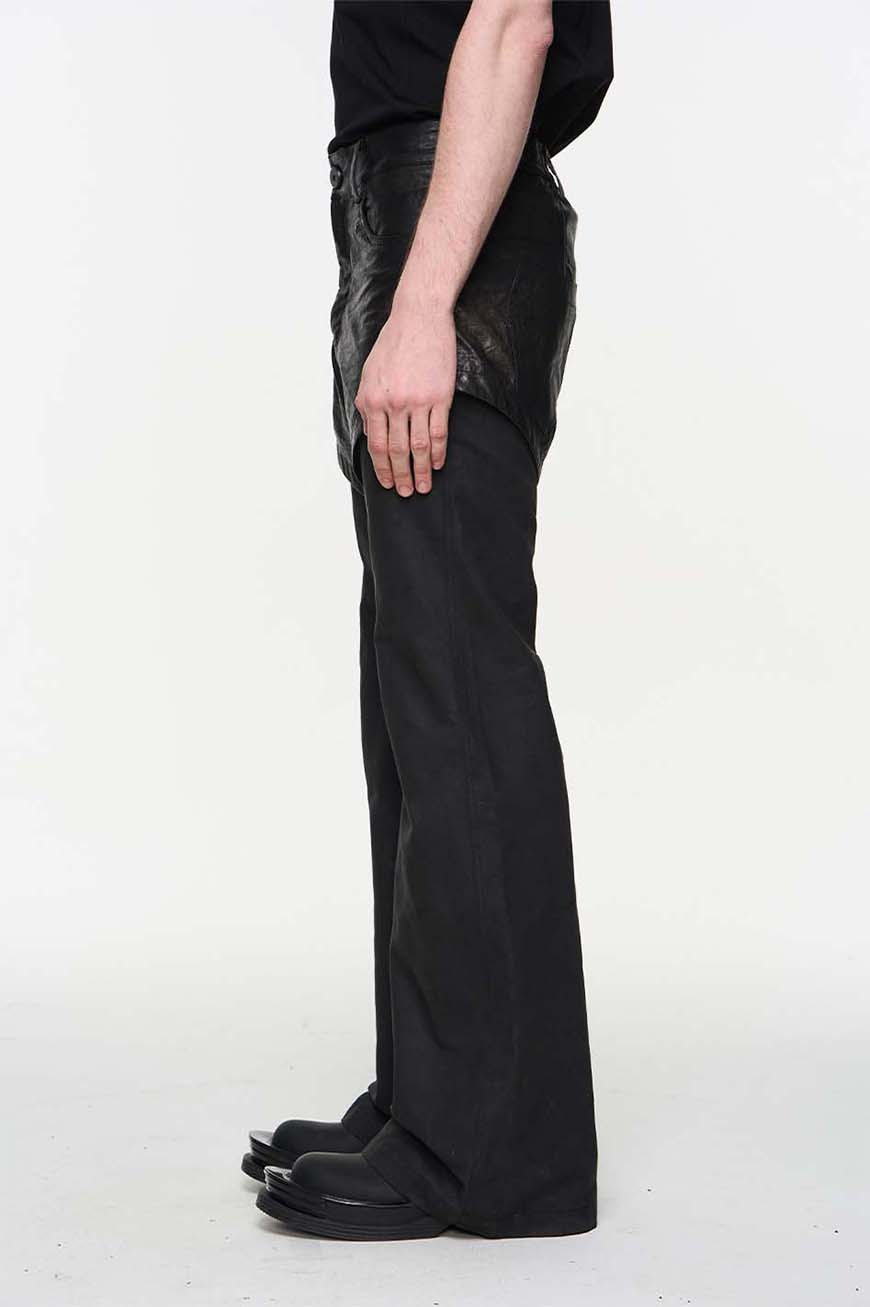 Faux two-piece casual pants