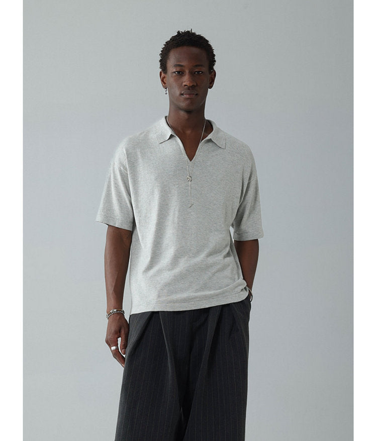Small V-neck polo shirt