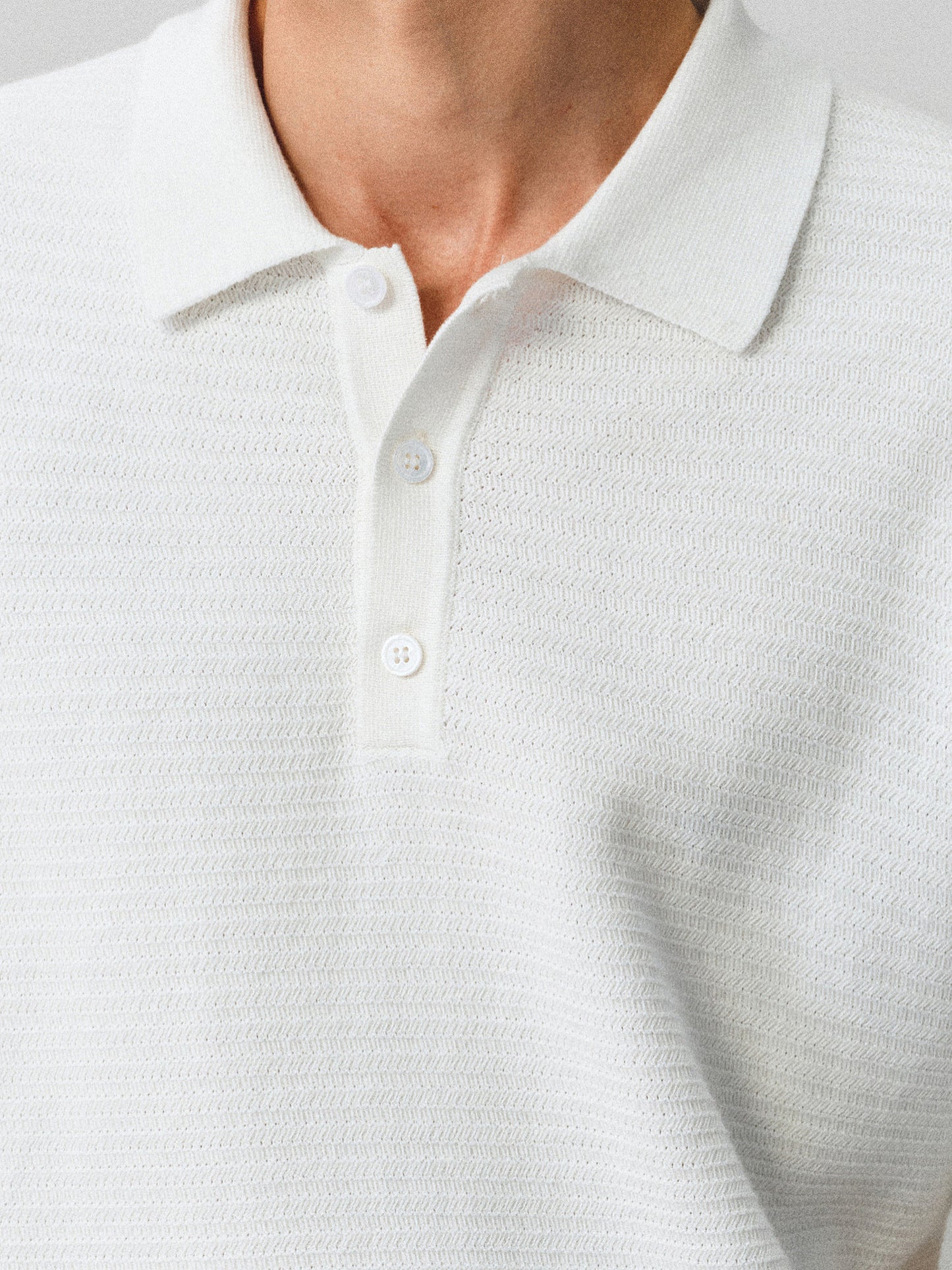 Textured Wool Polo Shirt