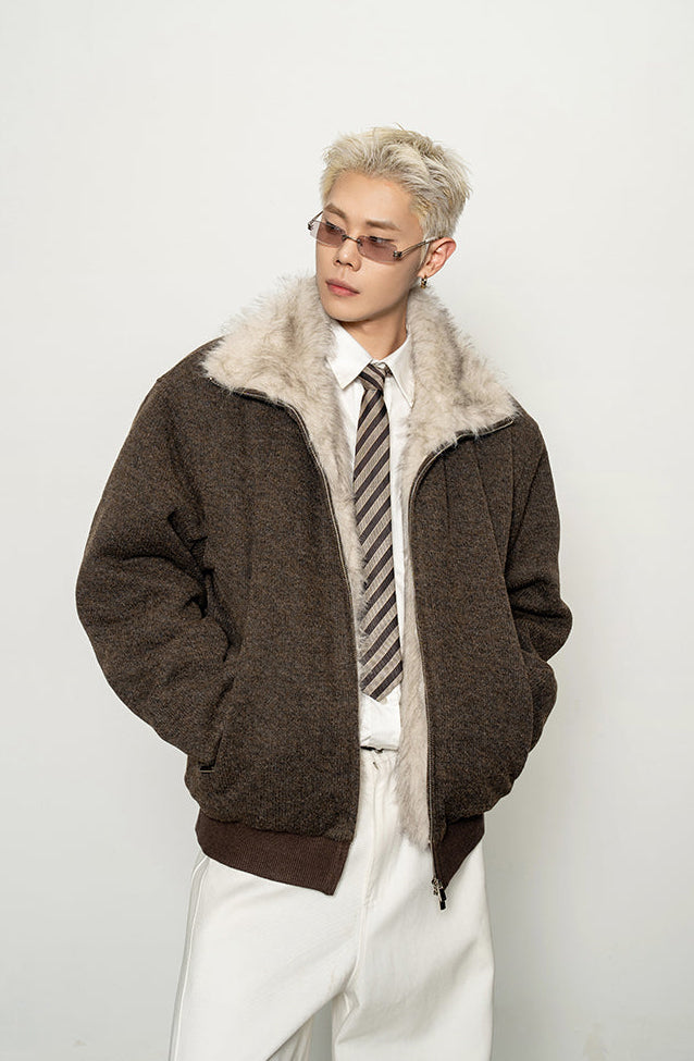 Thick Wool Knit Cardigan