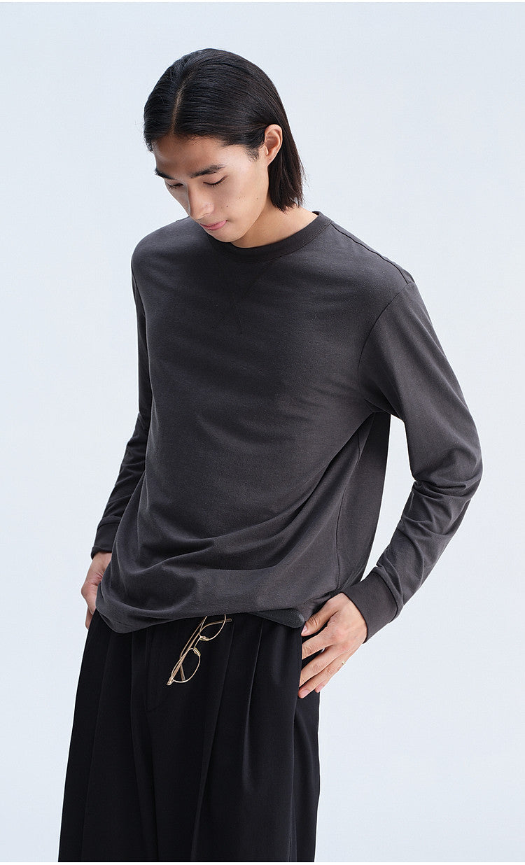 Open-Stitch Collar T-Shirt