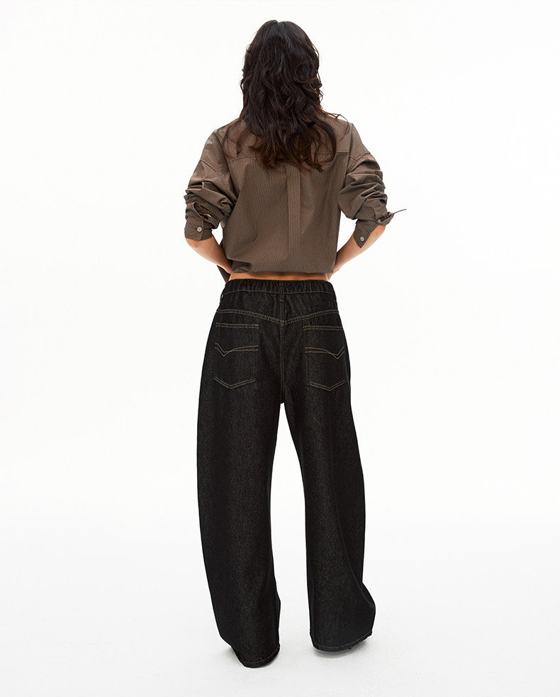 Button-down Design Denim Pants