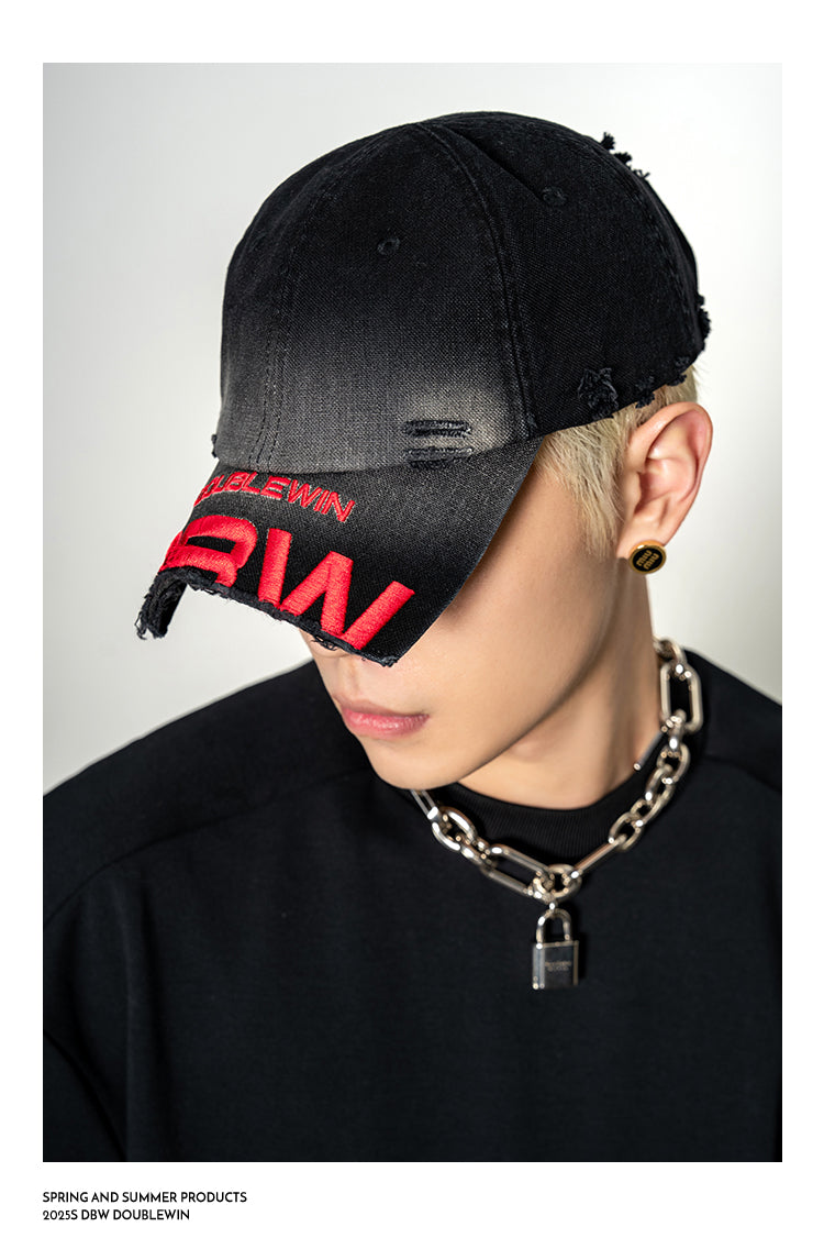 Embroidered Distressed Cap