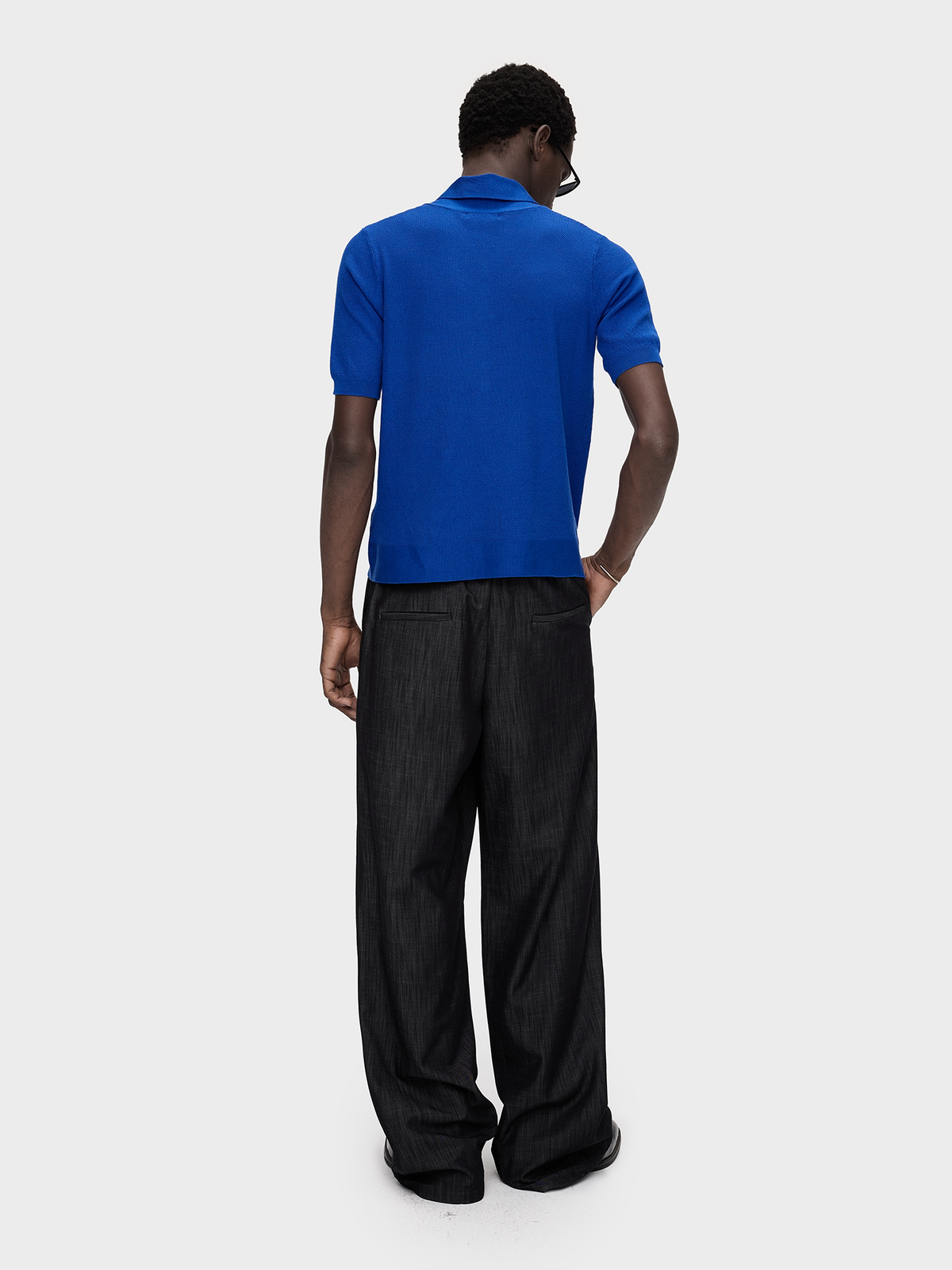Faux Denim Straight-Leg Pants