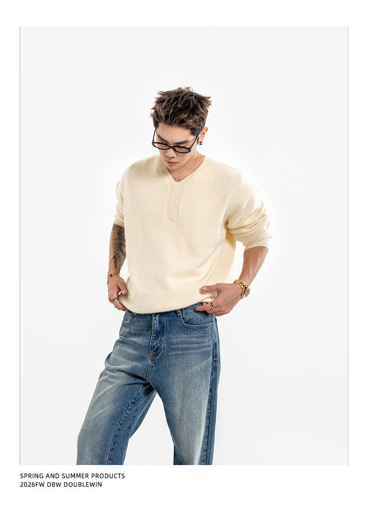 Wool V-neck Sweater