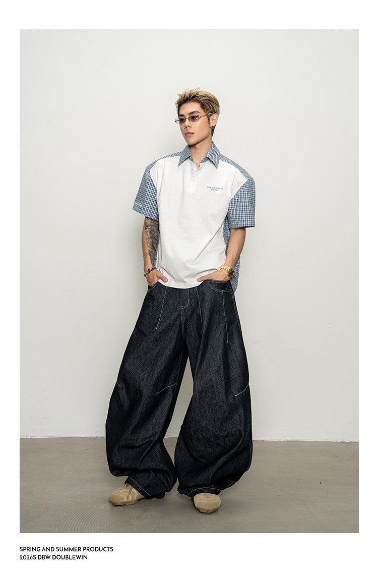 Drop-Shoulder Polo Shirt