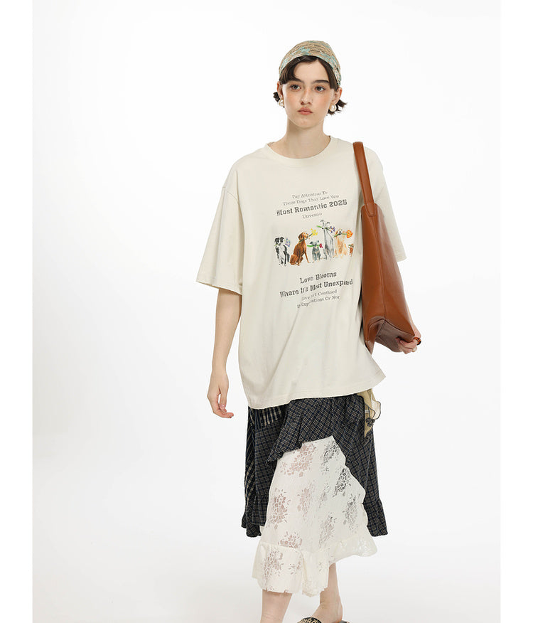 Washed printed T-shirt