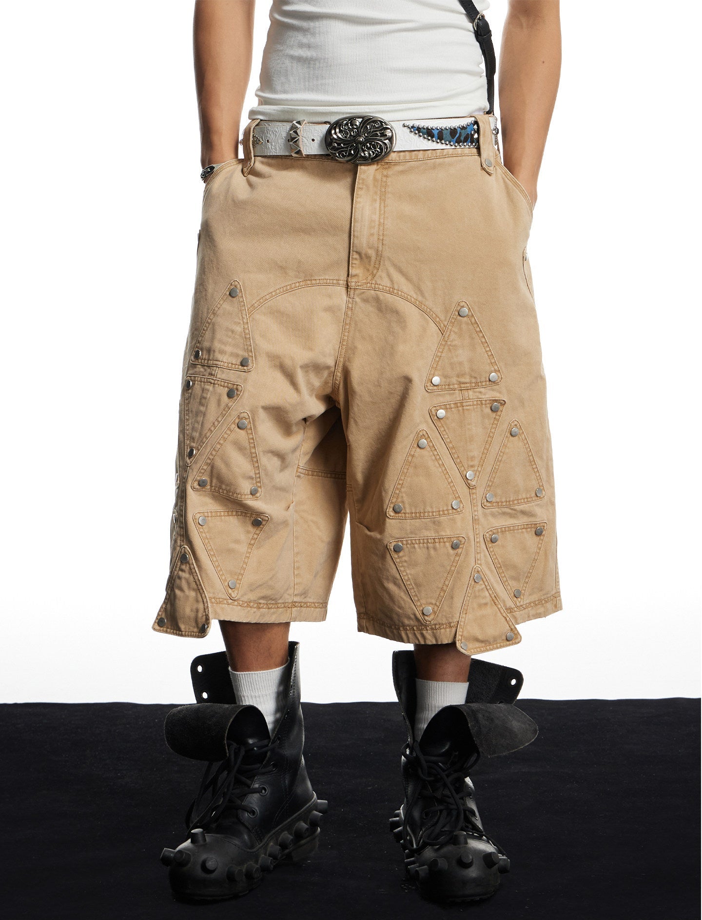 Vintage-Washed Relaxed-Fit Shorts