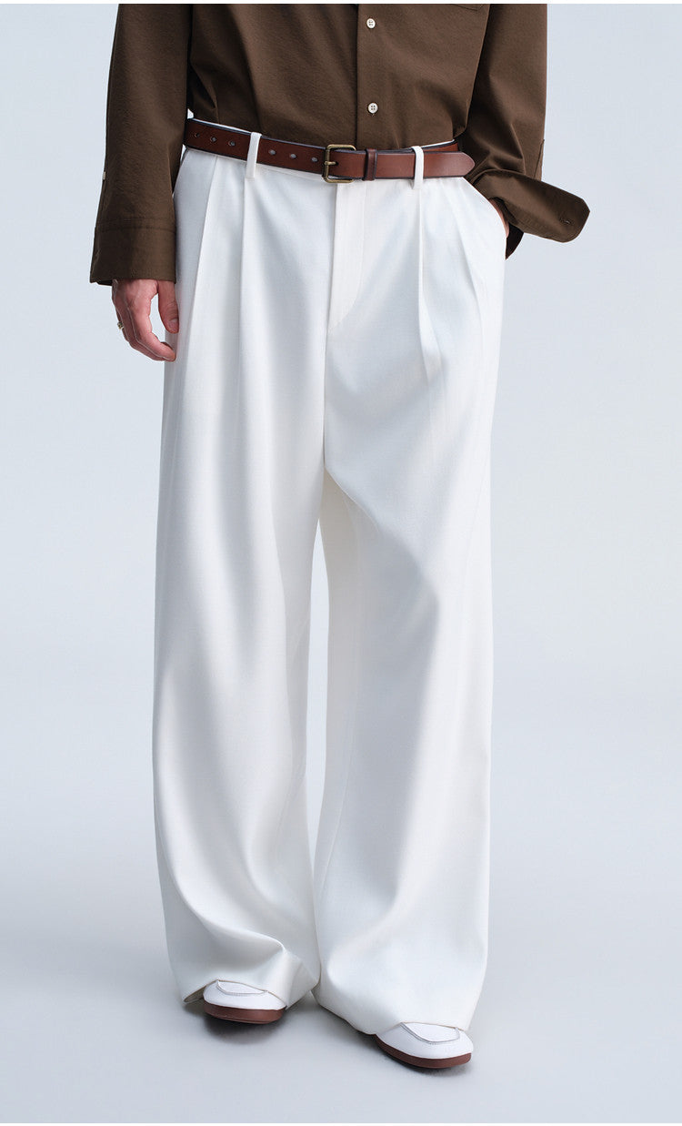 Casual Pants with Elastic Waistband at the Back