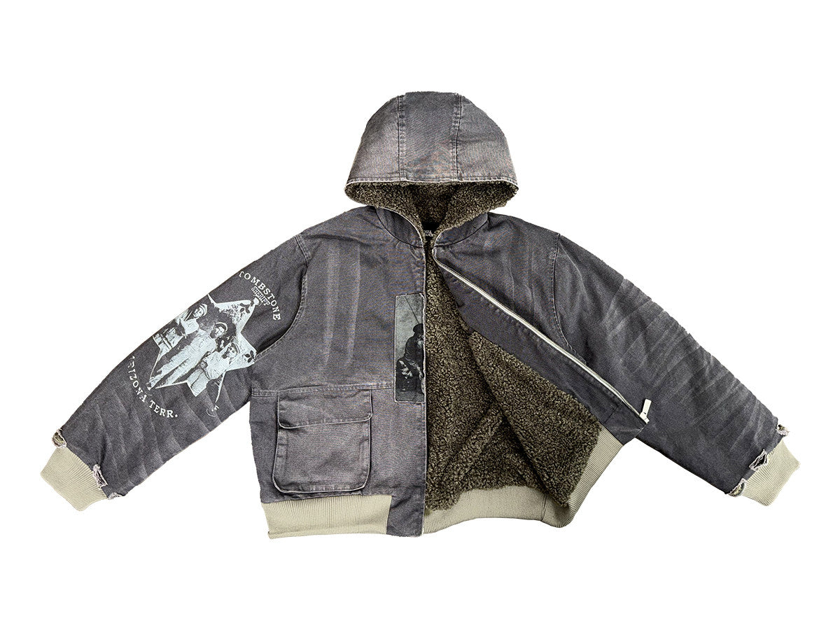 Illustrated Fleece Lined Hooded Jacket