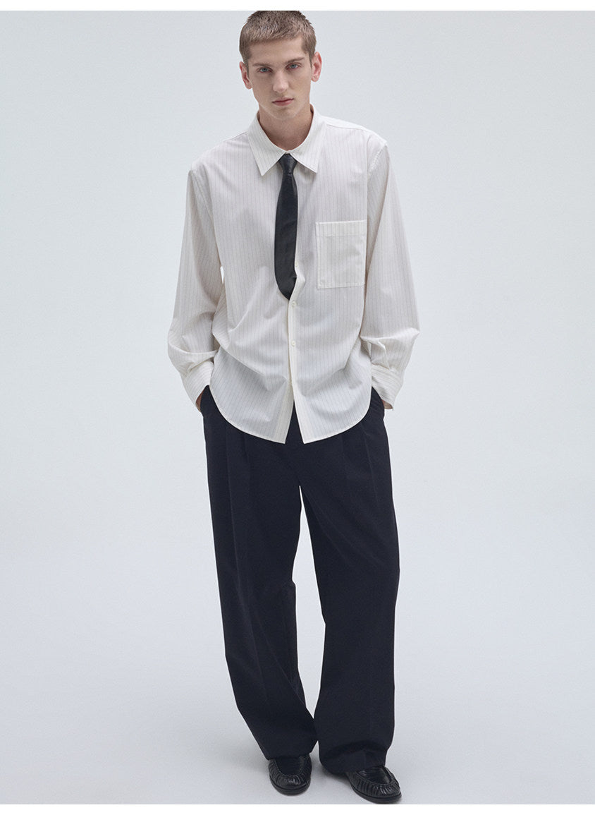 Classic Double-Tuck Casual Pants