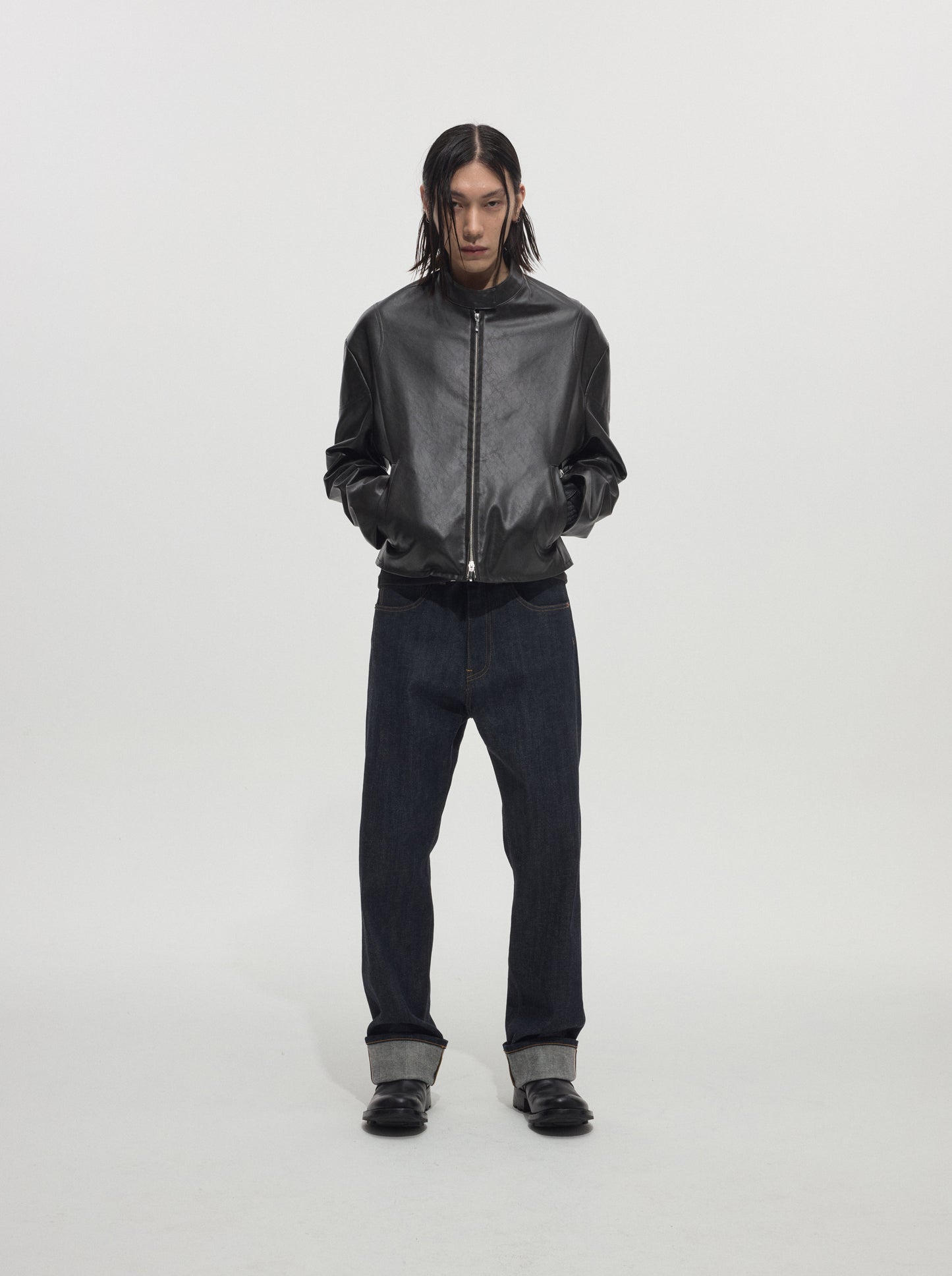 Oversized Motorcycle Leather Jacket