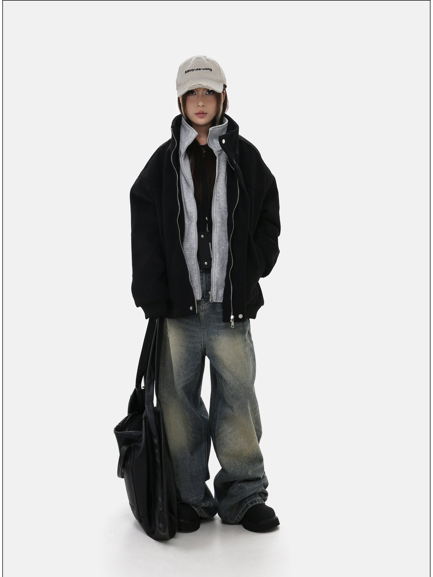 Faux Two-Piece Stitch Jacket