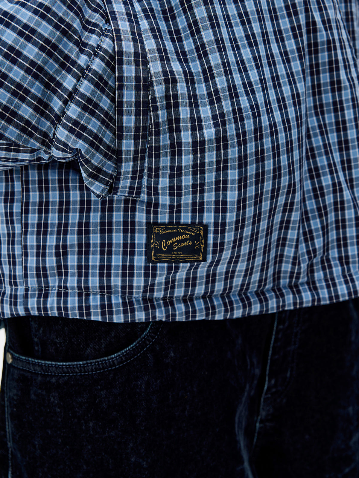 Checkered White Duck Down Jacket