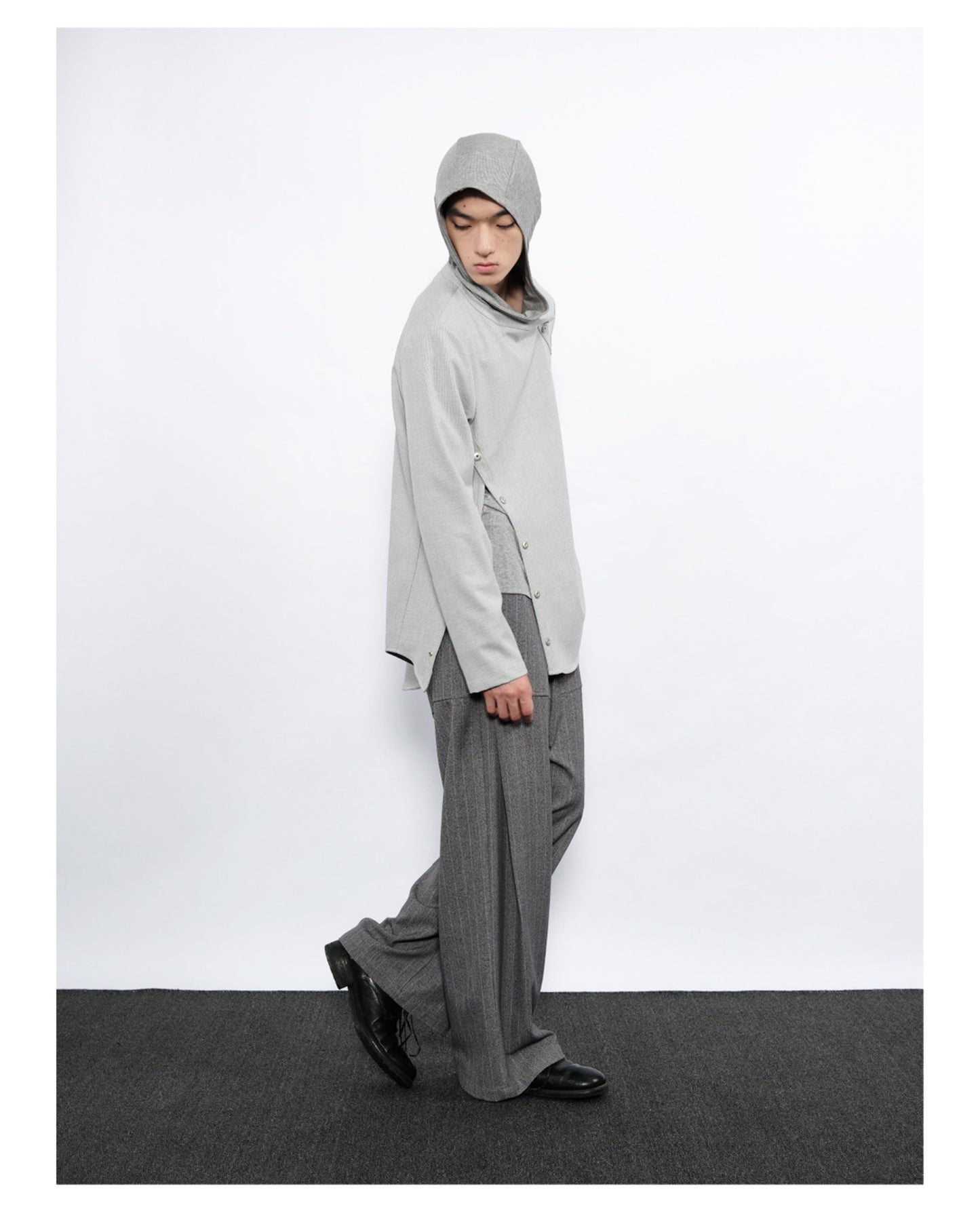 Wide-Stripe Casual Pants