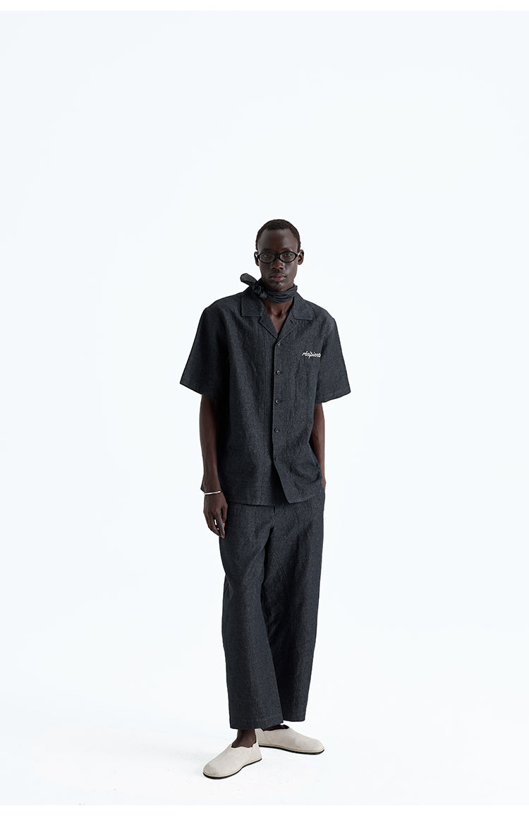 Natural cotton blend denim pants