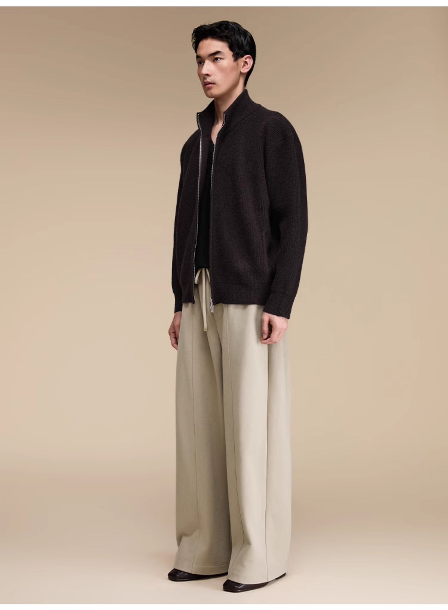 Wide leg casual long sweat pants