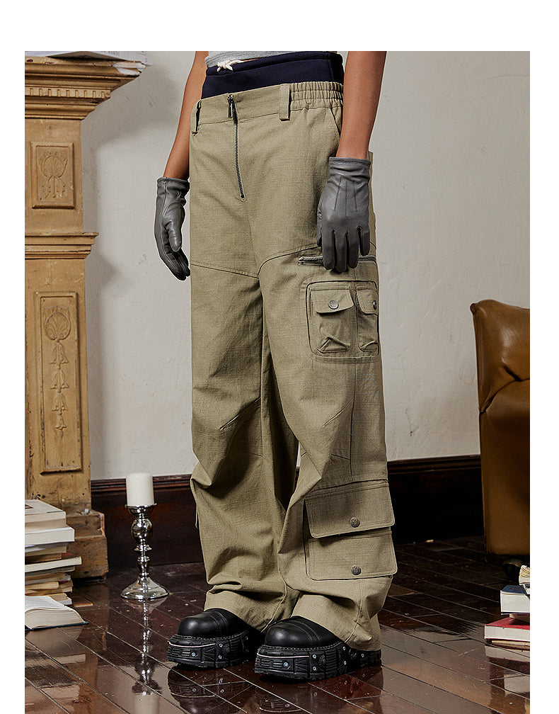 Multi-pocket casual pants