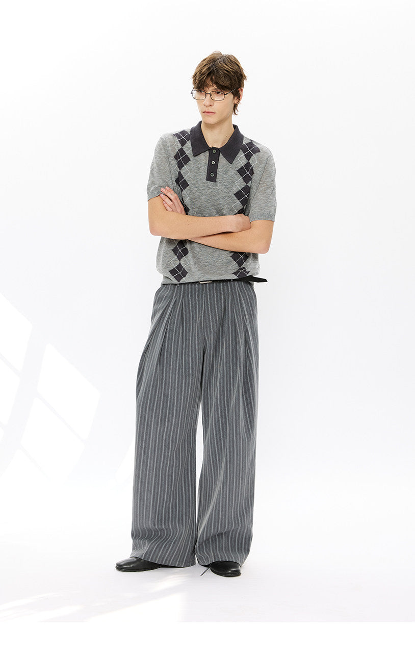 Knit polo shirt