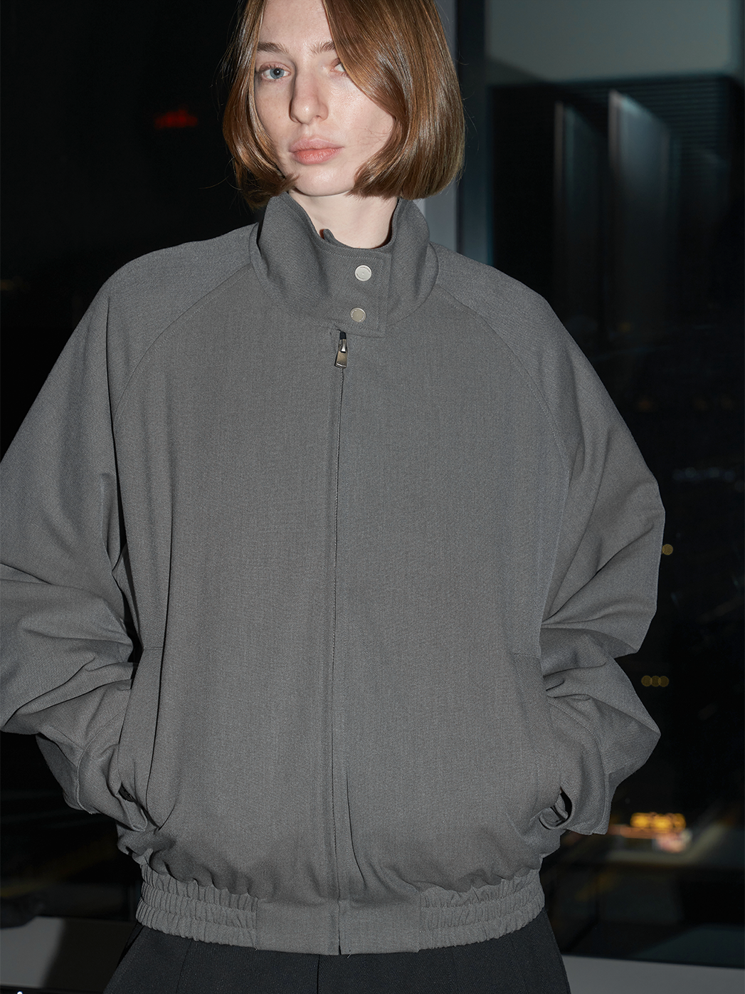 Raglan-Cut Quilted Jacket