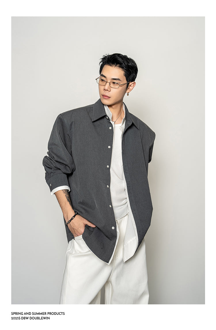 Fake Two-Piece Wide Shirt