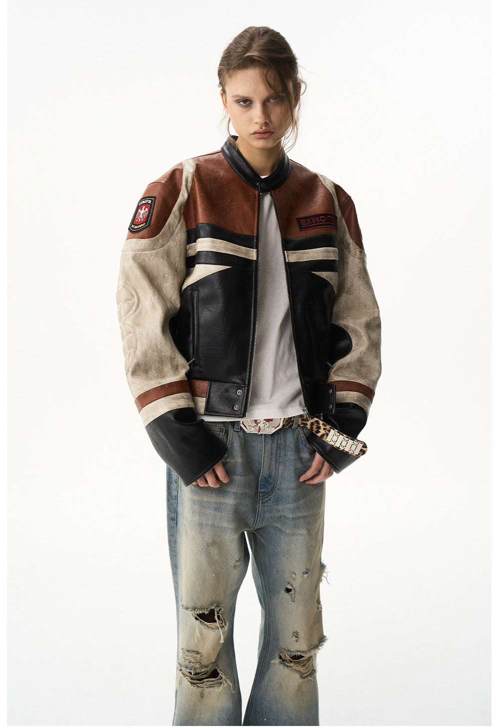 Distressed Leather Jacket