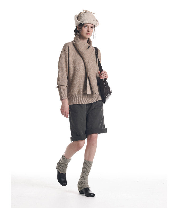 Pullover Scarf Sweater