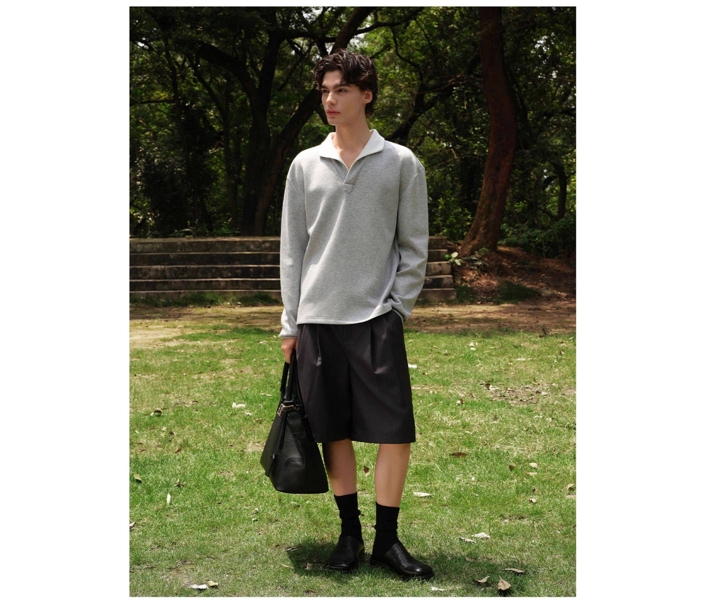 Seagull Collar Polo Shirt