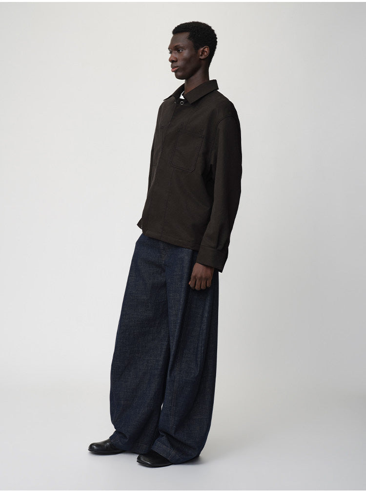 Loose-Fit Casual Denim Pants