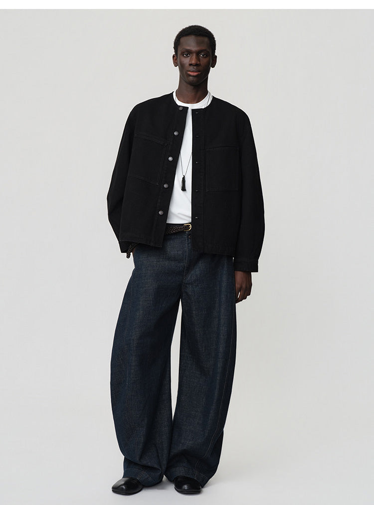 Loose-Fit Casual Denim Pants