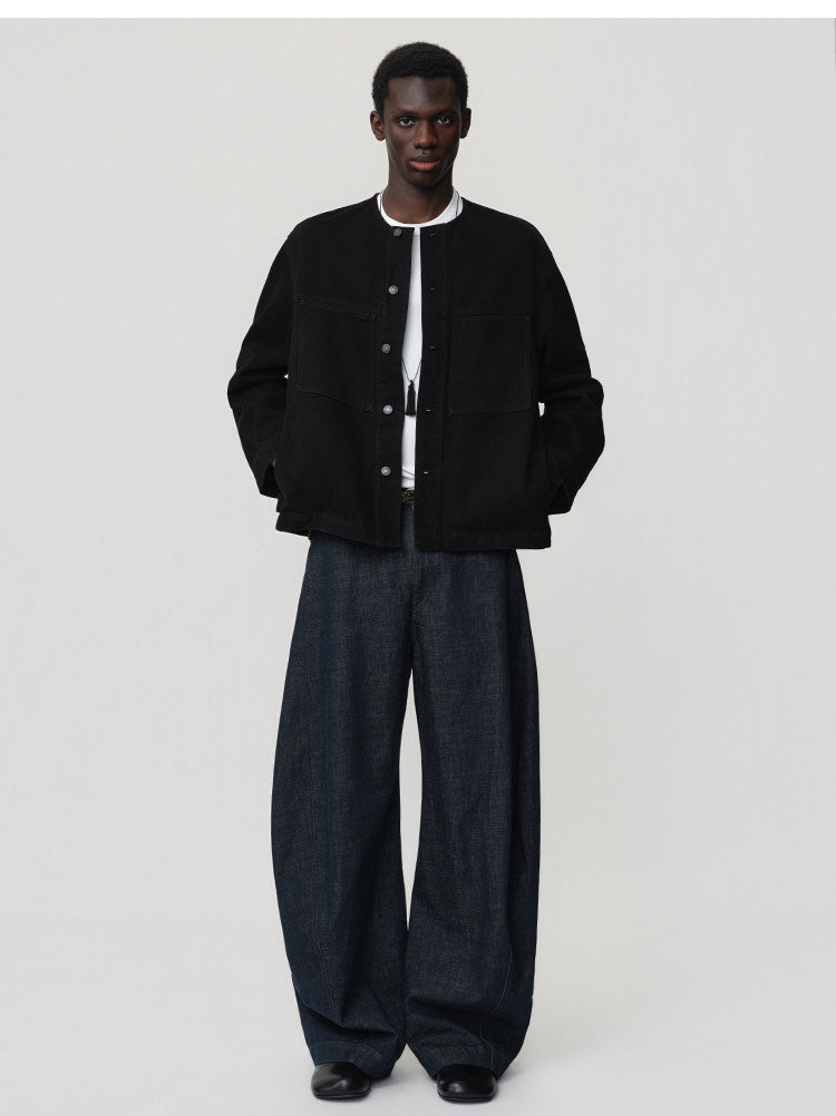 Loose-Fit Casual Denim Pants