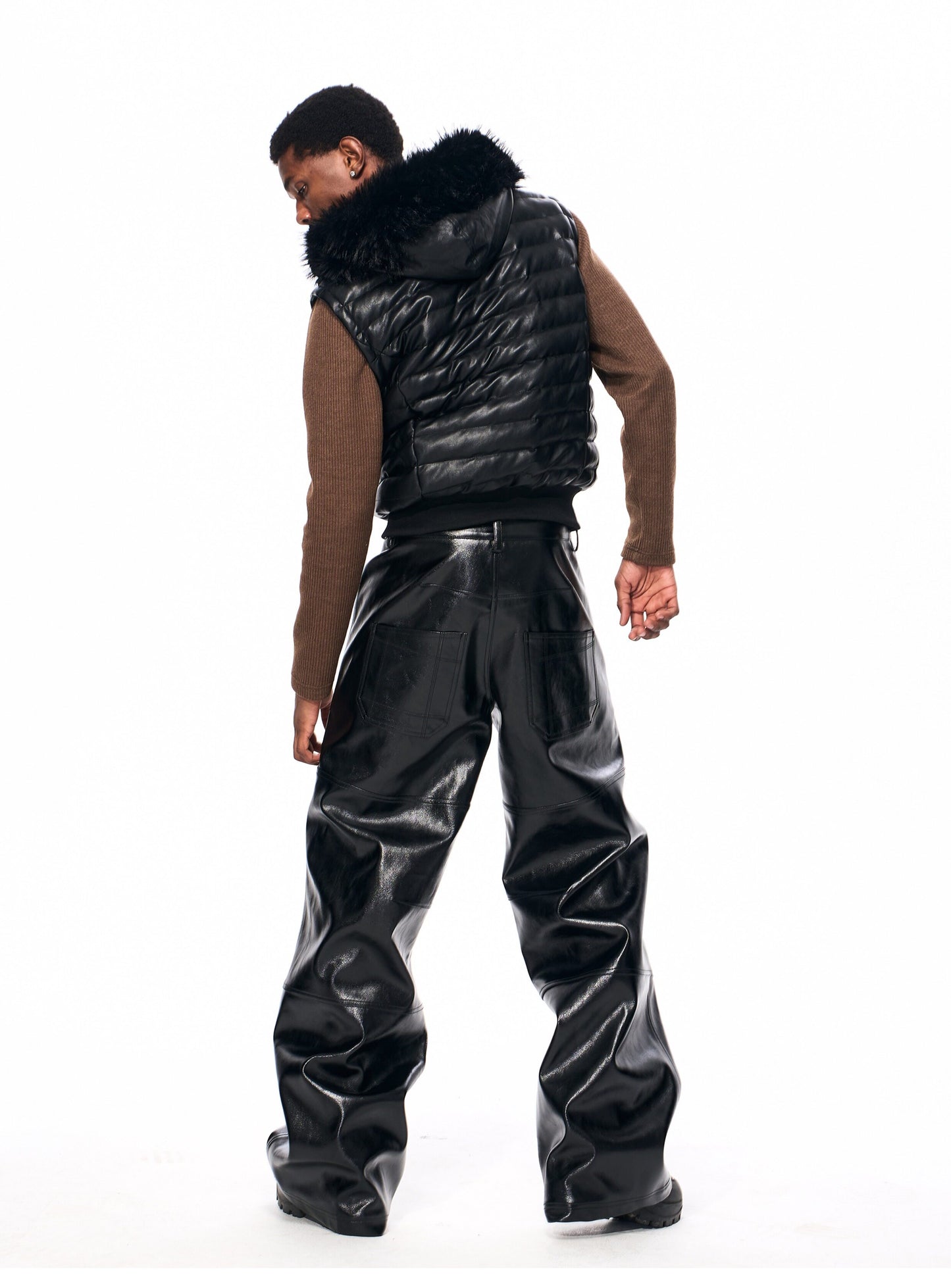 Original Hand-Painted Leather Pants