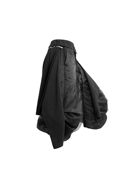 Detachable Scarf and Cropped Pants