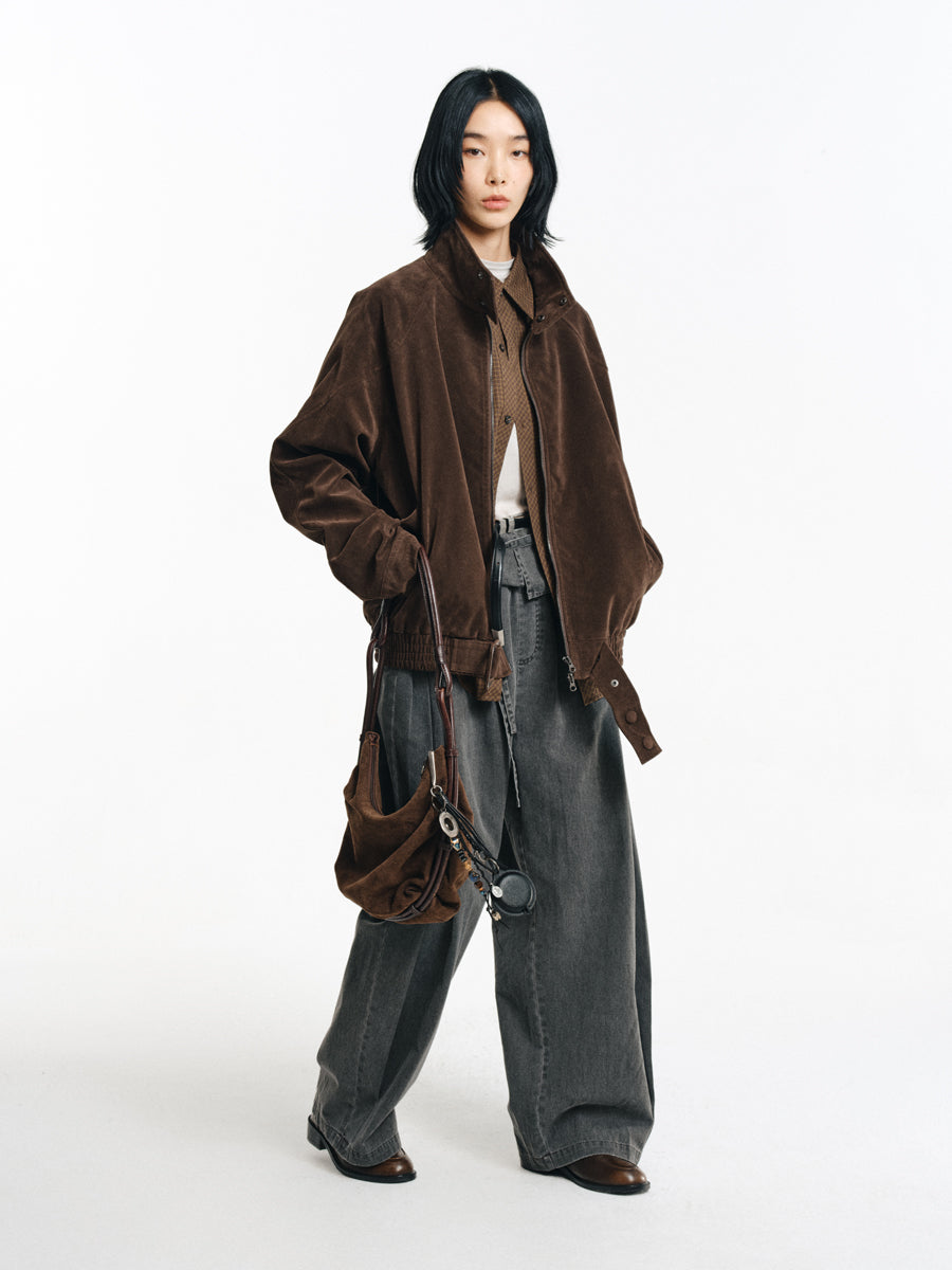 Suede Harrington Jacket