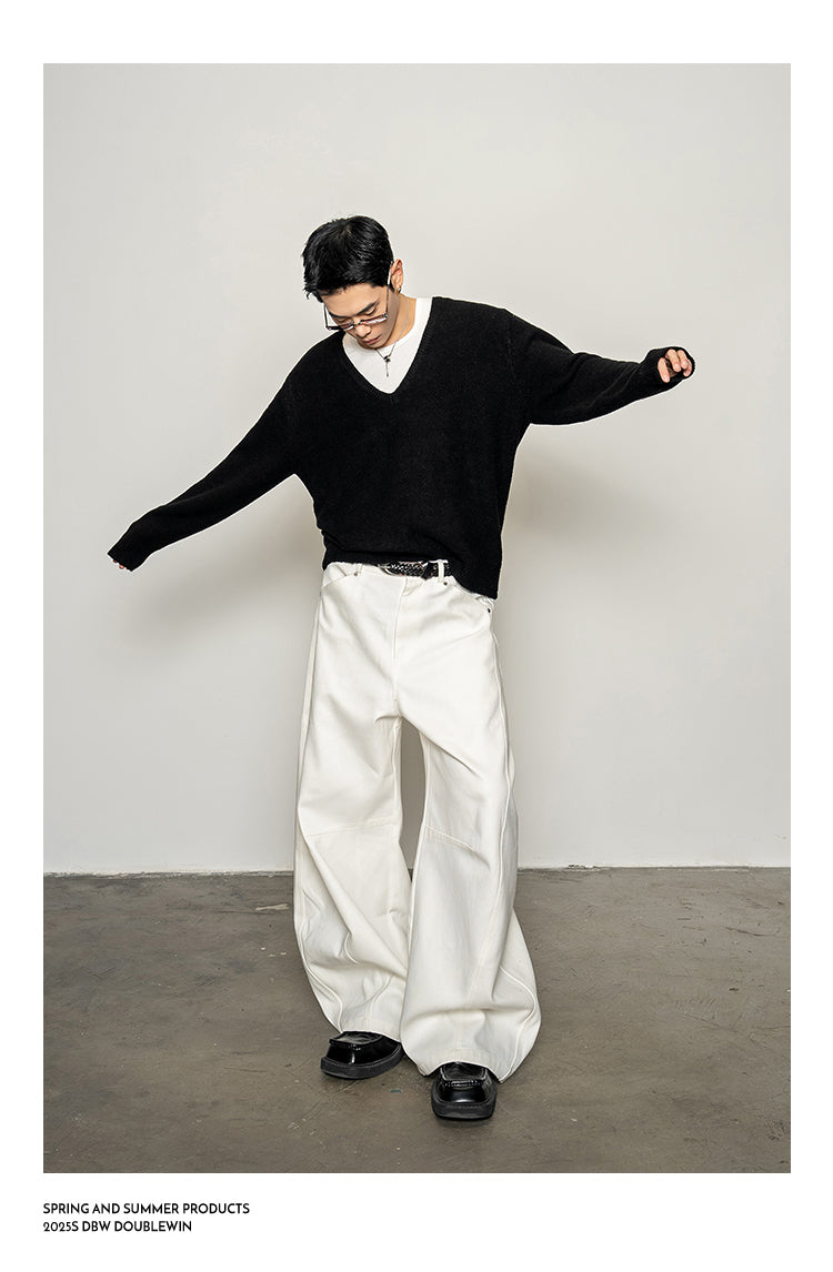 High-Waisted Casual Pants