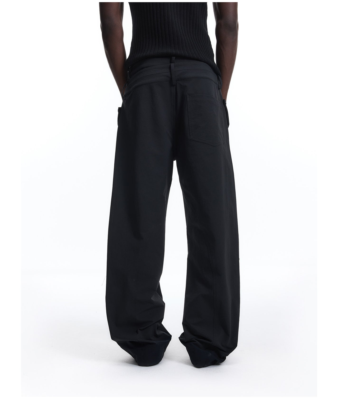 Multi-Structure Nylon Casual Pants
