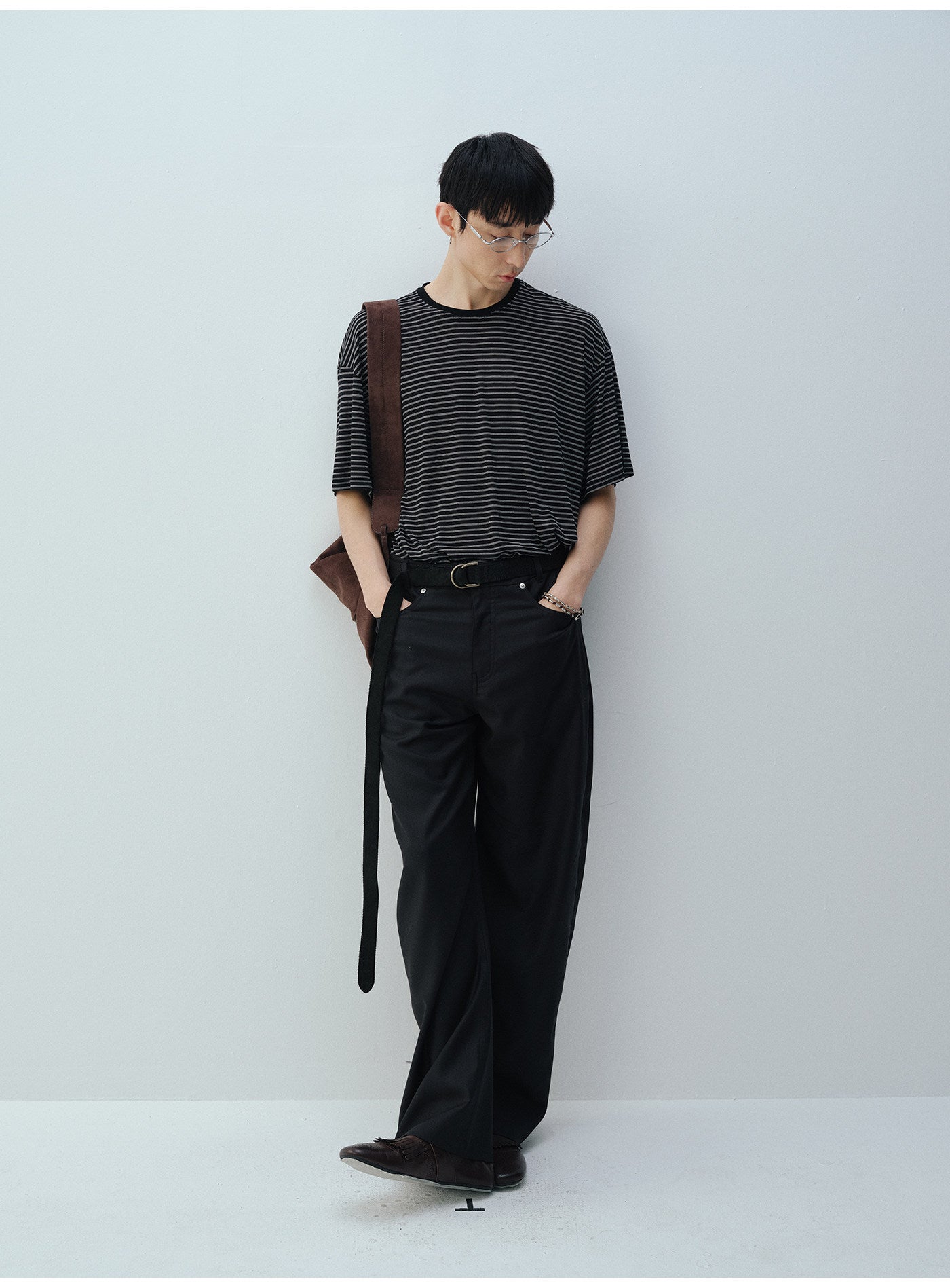 3D 마이크로 커브 캐주얼 팬츠