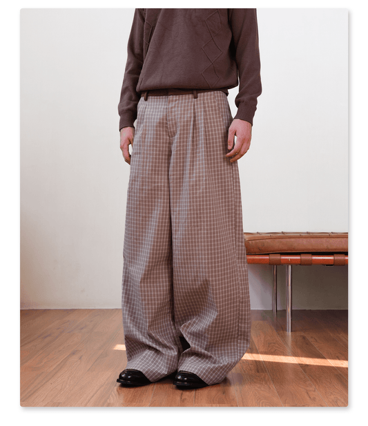 A-line Straight Wide-Leg Pants