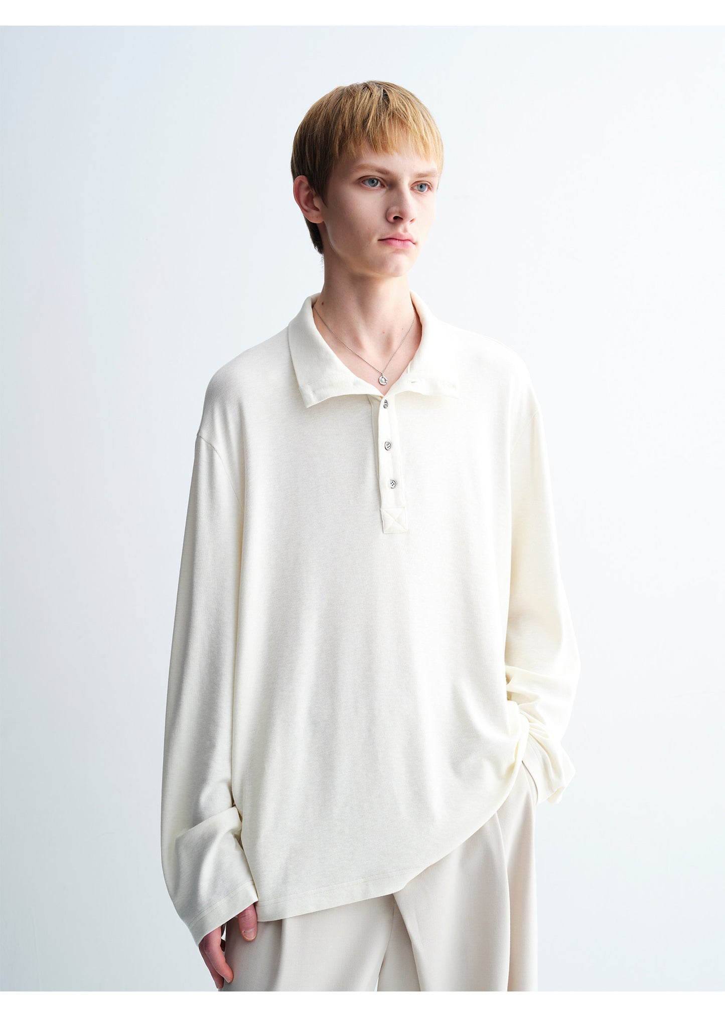 Half-Front Collar Shirt