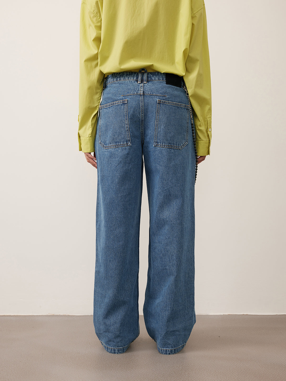 Single Pleats Loose Straight Jeans 12.25 oz.