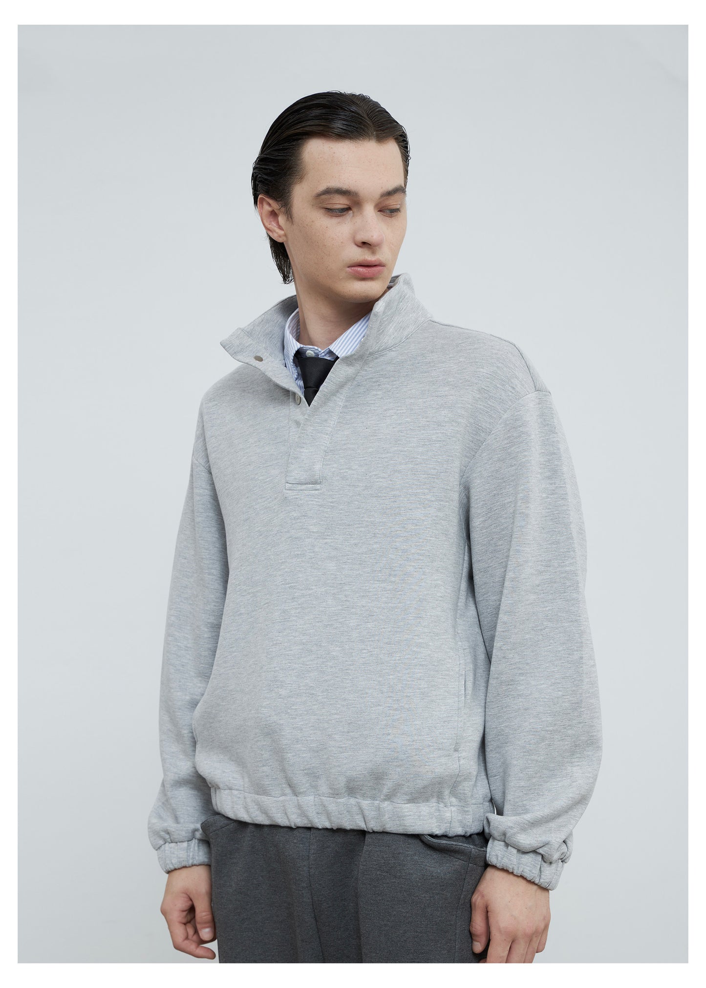 Loose Stand Collar Sweatshirt