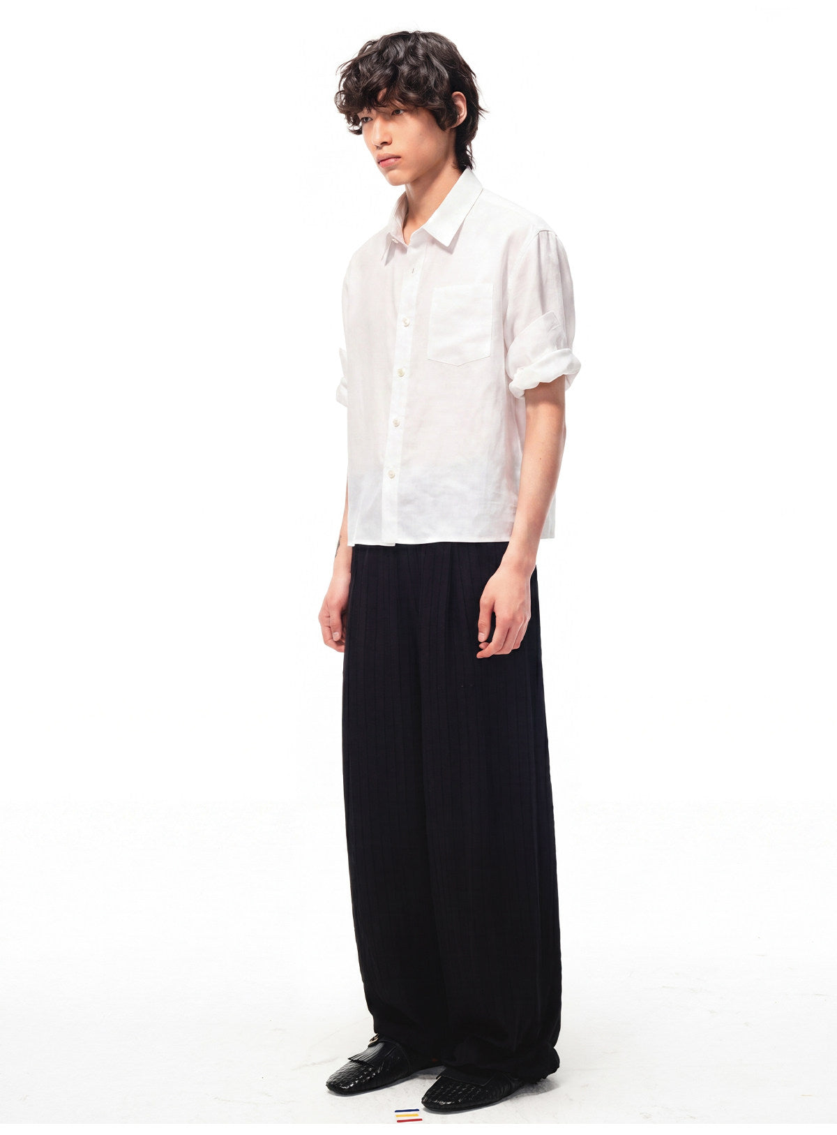 Tencel Linen Rolled-Cuff Shirt