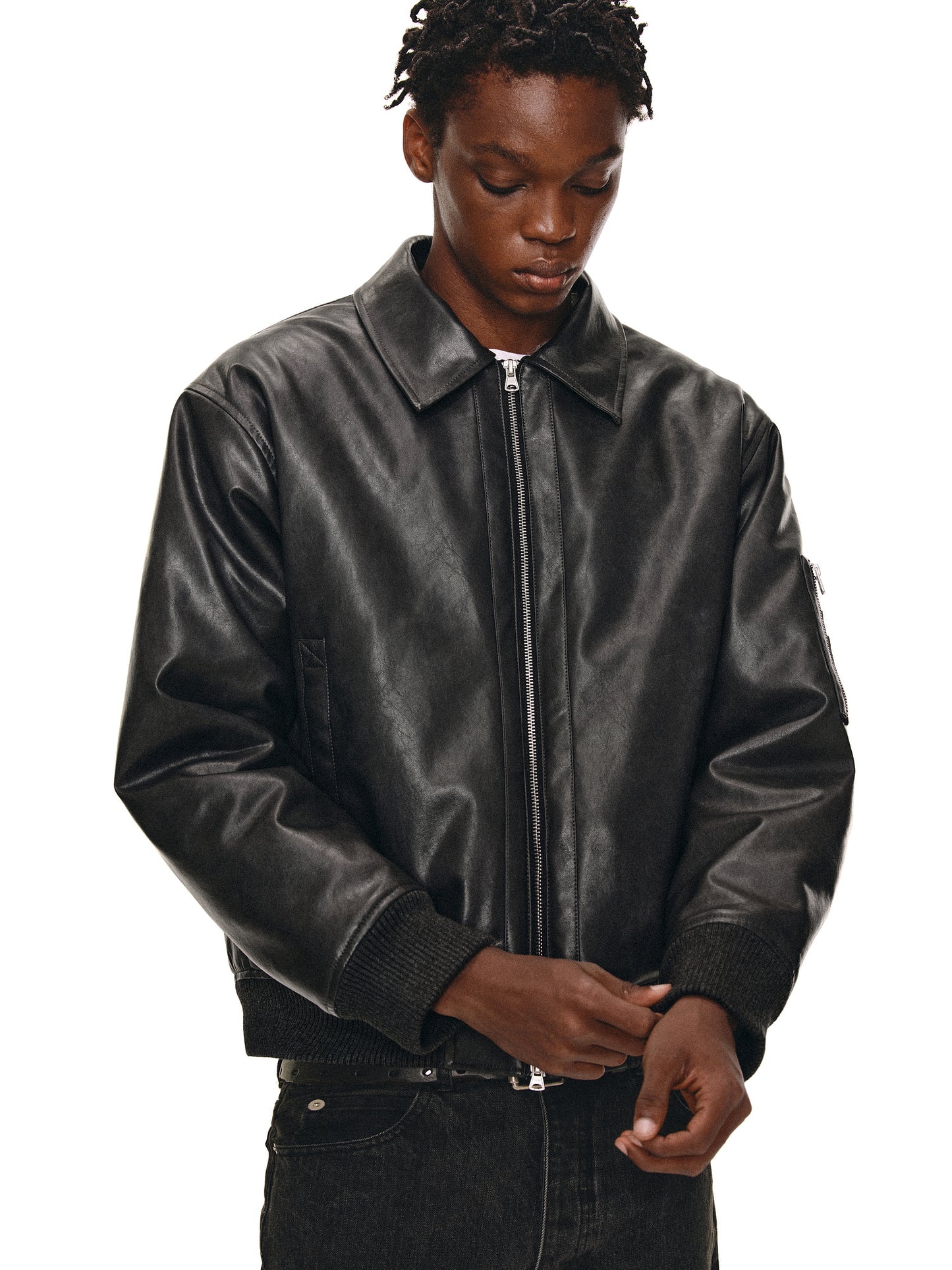 Fur Collar Bomber Jacket