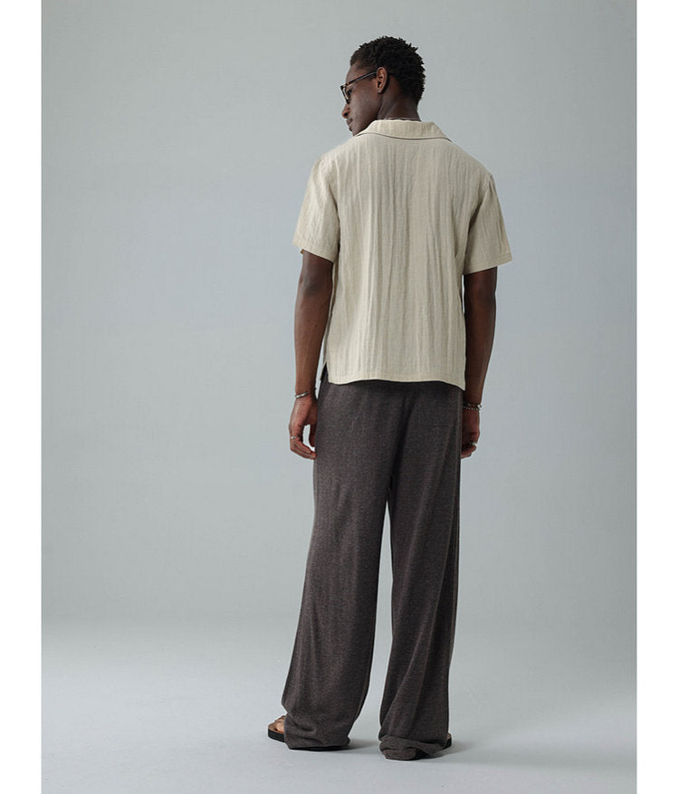 Faux Two-Piece V-Neck Pullover Shirt