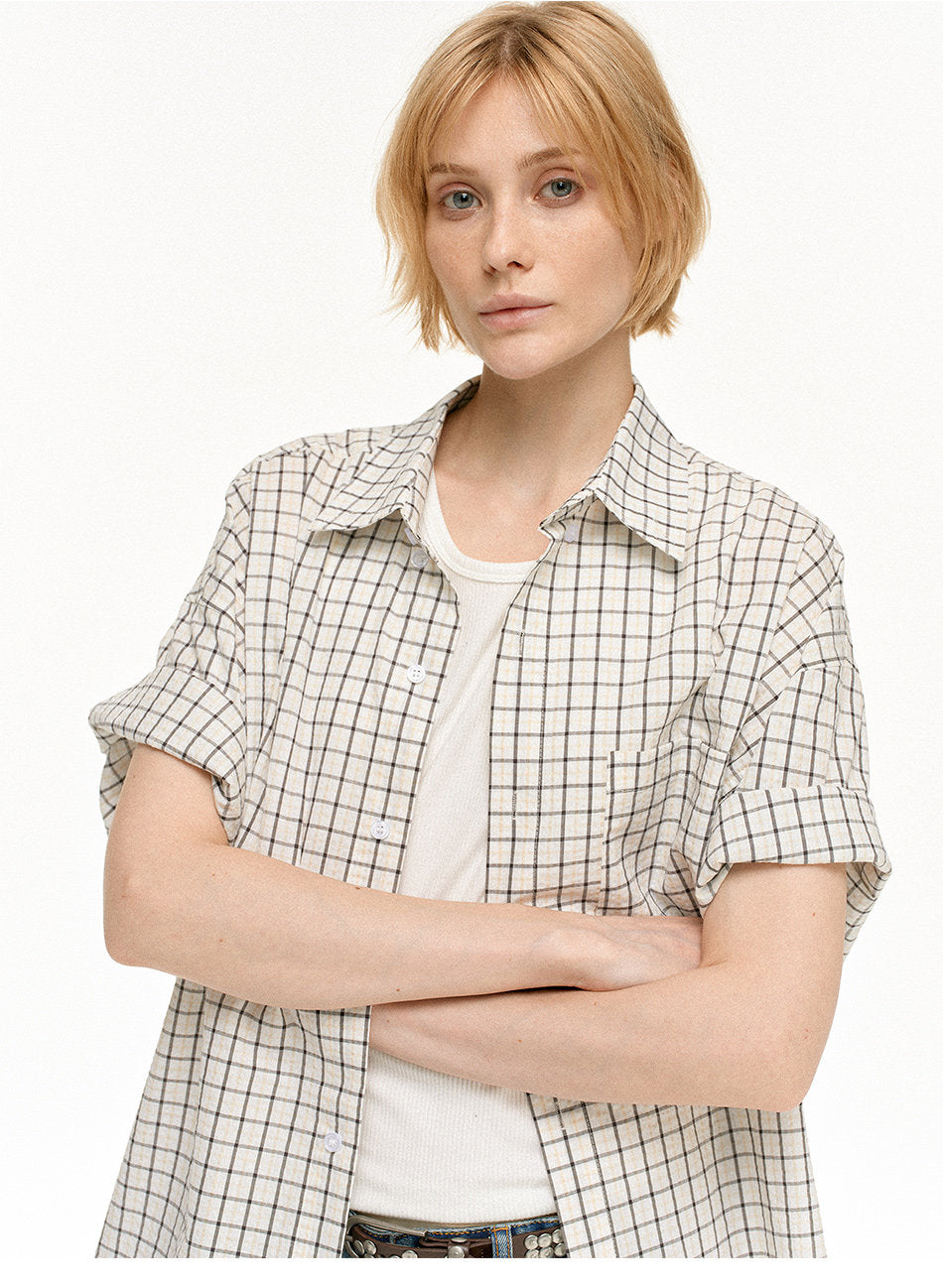 Oversized Retro Check Shirt