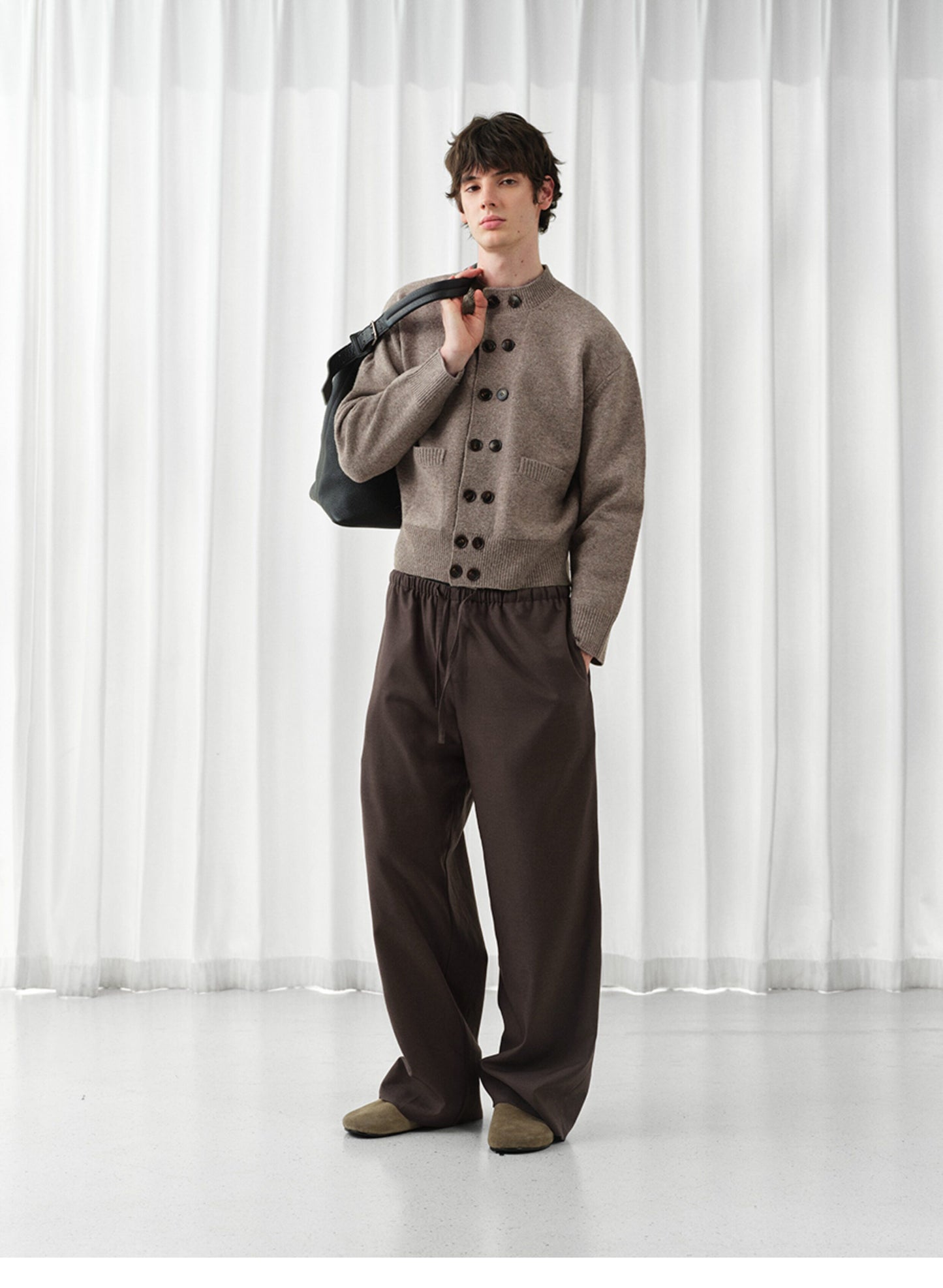 Drawstring Wide-Leg Pants