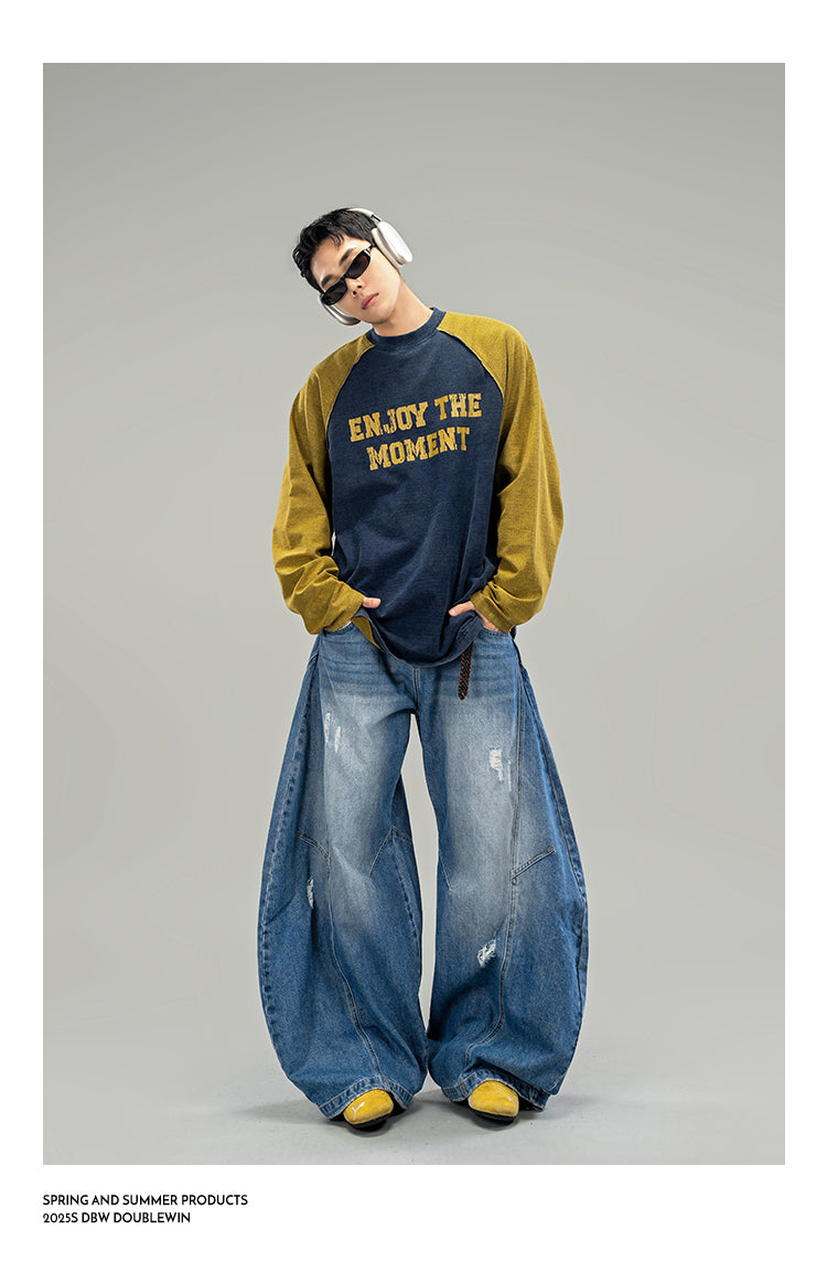 Distressed Raglan T-Shirt