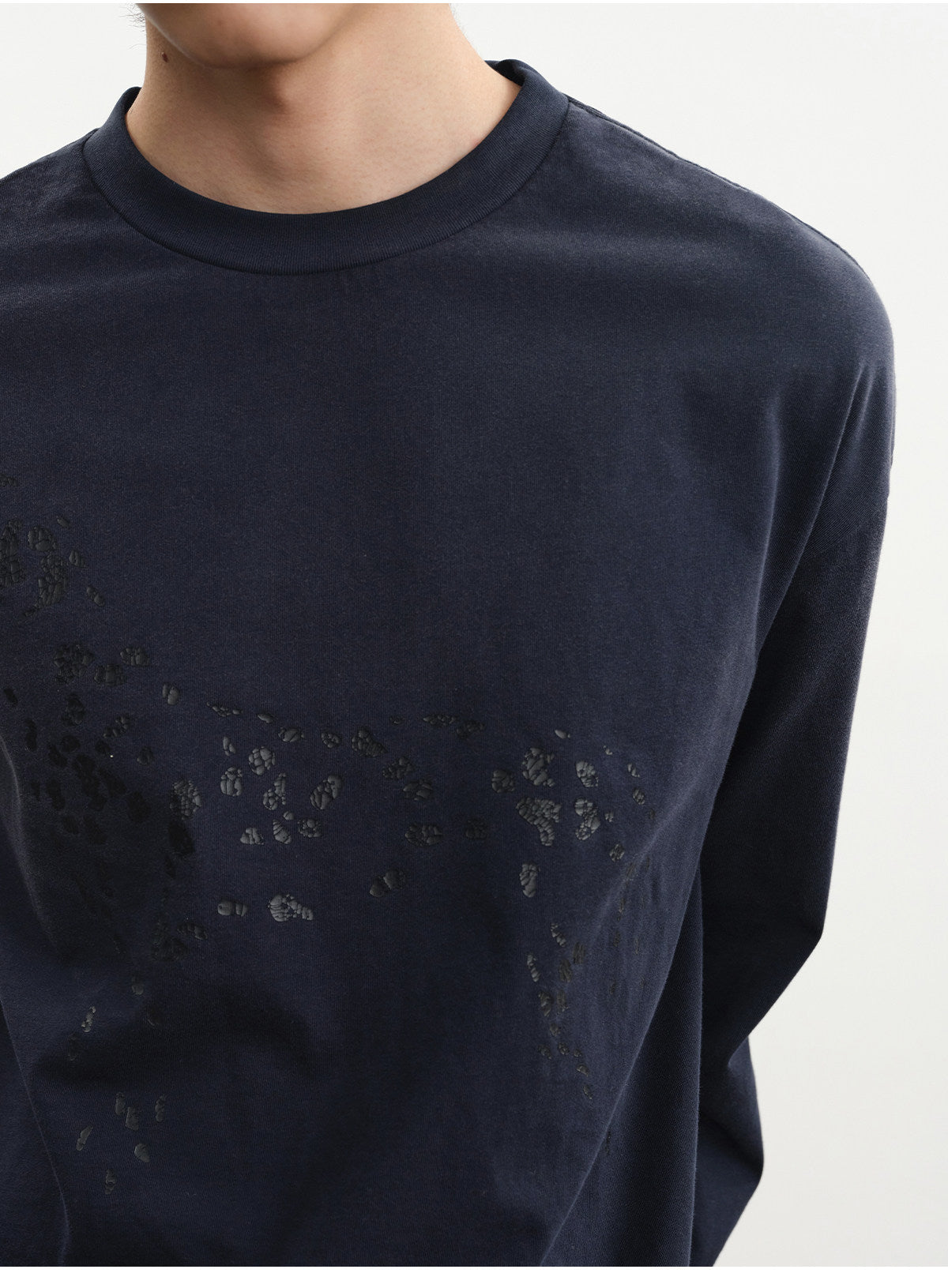 Distressed Print Faded Finish T-Shirt